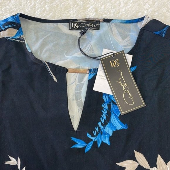 DG2 by Diane Gilman Floral Keyhole Ruffle Sleeve Blouse - Picture 4 of 8